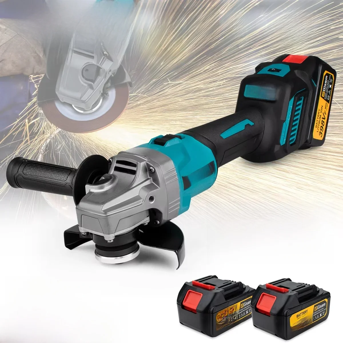 Gisam 125mm M14 Borstelloze Haakse Slijper 7 Versnellingen Draadloze Slijpmachine Snijden Houtbewerking Elektrisch Gereedschap Voor Makita 18V Batterij - afbeelding 2