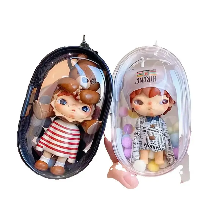 Mini Portable Clear Zipper Storage Bag Space-Saving Organizer with Keychain Loop for Earphones Chargers Versatile Travel Accessory