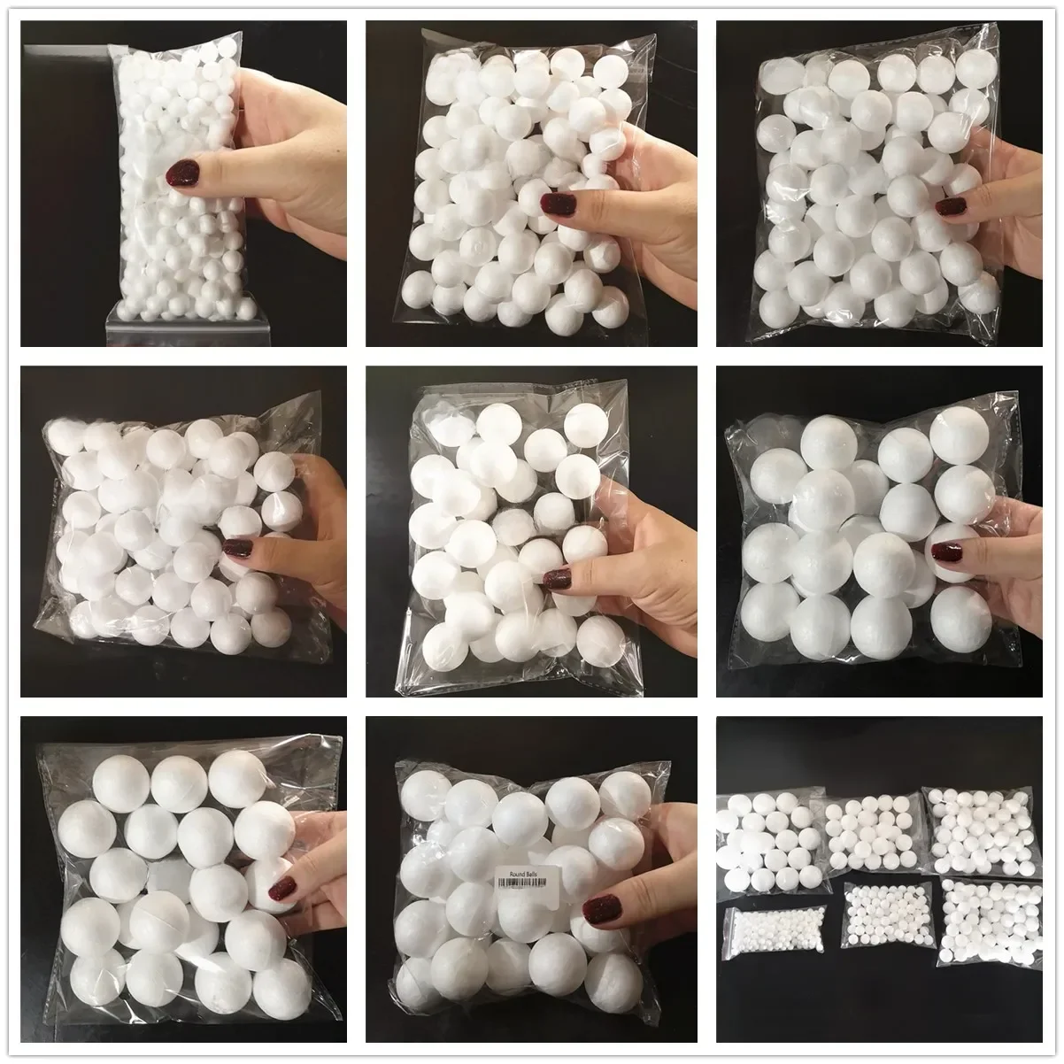 Modélisation polystyrène polystyrène polystyrène mousse blanche sphères rondes artisanat bricolage fête mariage boule décoration fournitures