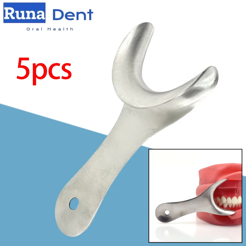 

5pcs Dental Mouth Opener Stainless Steel Cheek Retractor Lip Retractor T-Shape Metal Hook Oral Surgical Instruments Dental Tools