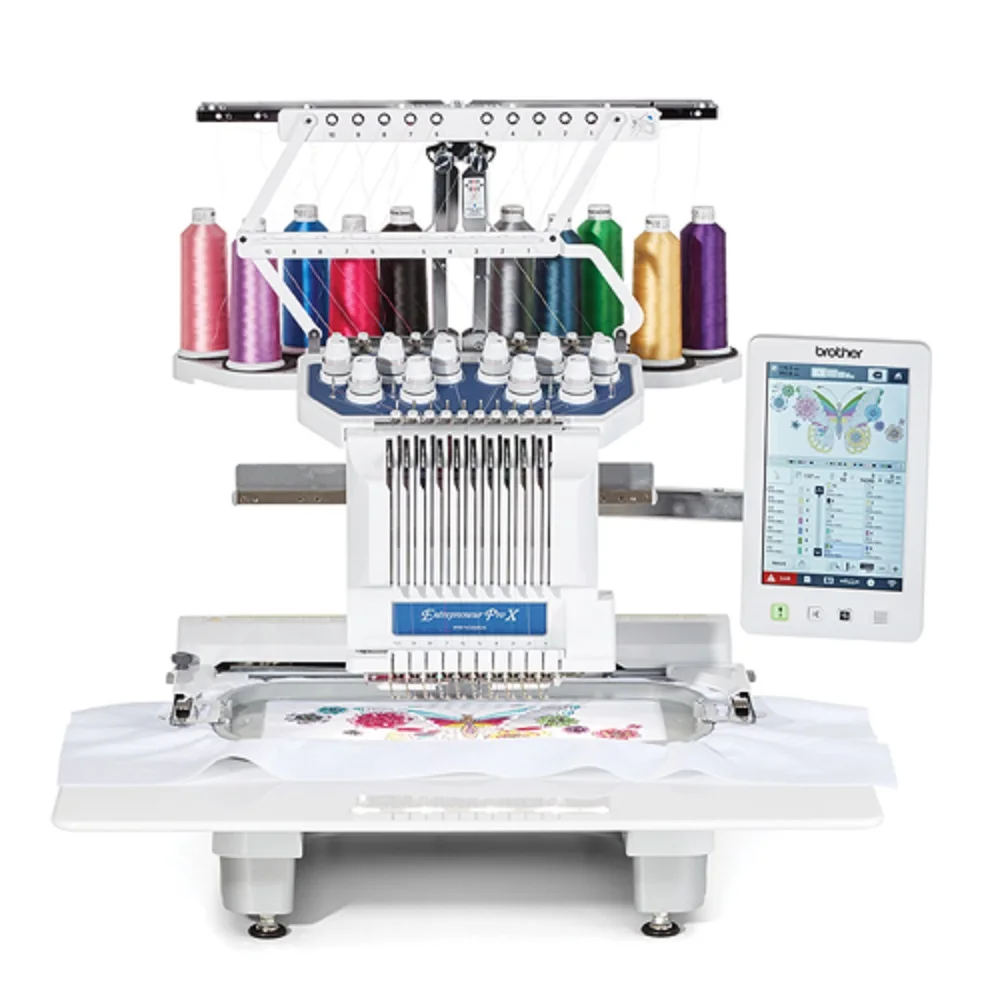 TOP SELLING For Brother Entrepreneur Pro X PR1050X Embroidery Machine & Hat Hoops kits