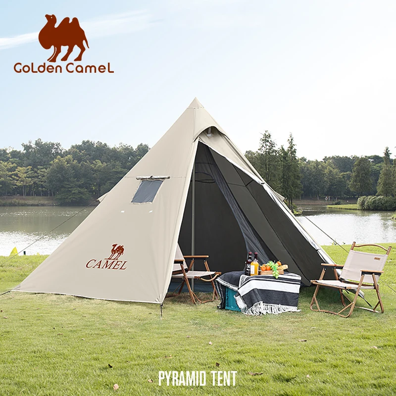 

GOLDEN CAMEL 3-4 Person Camping Tents Hexagonal Portable Awnings Outdoor Picnic Beach Tent Sunscreen Travel Canopy Waterproof