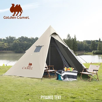 GOLDEN CAMEL 3-4 인용 캠핑 텐트, 육각 휴대용 천막, 야외 피크닉 해변 텐트, 자외선 차단 여행 캐노피, 방수