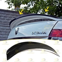 Skoda Octavia VRS MK3 2013 - 2019 MAX Design Cap Rear Spoiler Wing Extension Piano Gloss Black Surface Plastic VRS Kit Tuning