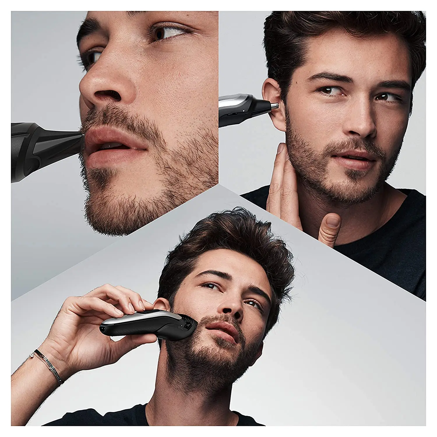 Braun Hair Clippers for Men, MGK7221 10-in-1 Body Grooming Kit, Beard, Ear and Nose Trimmer, Body Groomer and Hair Clipper,Black