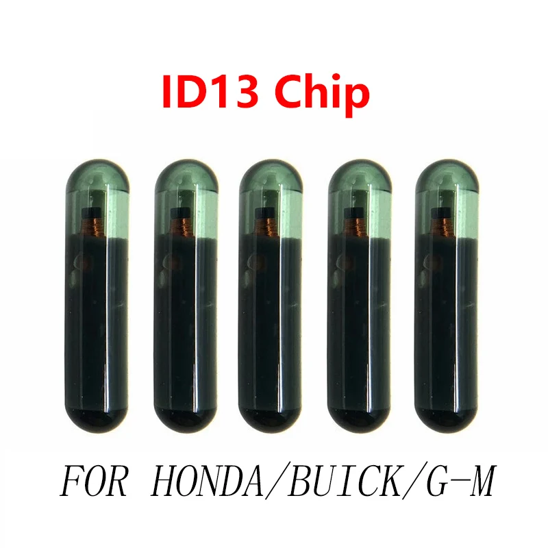 10 sztuk Transponder samochodowy klucz Chip ID13 szkło rozdrobnione ID 13 dla Honda/Buick/G-M