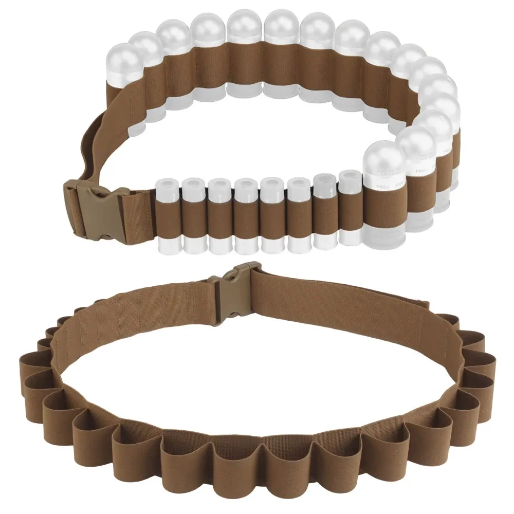 Bandolier rond pour coque de fusil de chasse, ceinture pour coque de grenade de 16x40mm avec porte-munitions de 8x12 GA, poudres Mag Airsoft