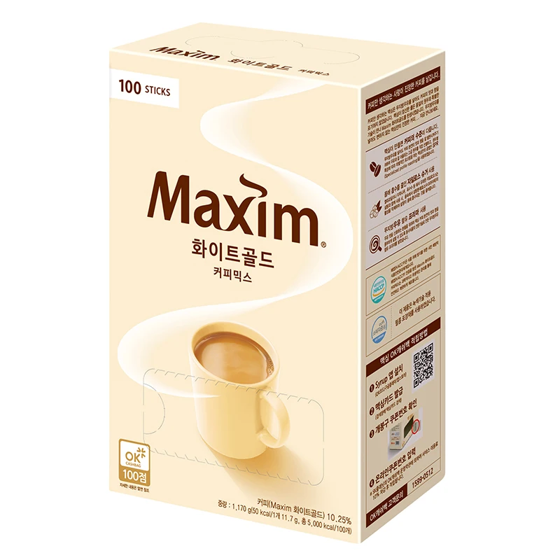Maxim Weißgold Kaffeemischung 100 Päckchen