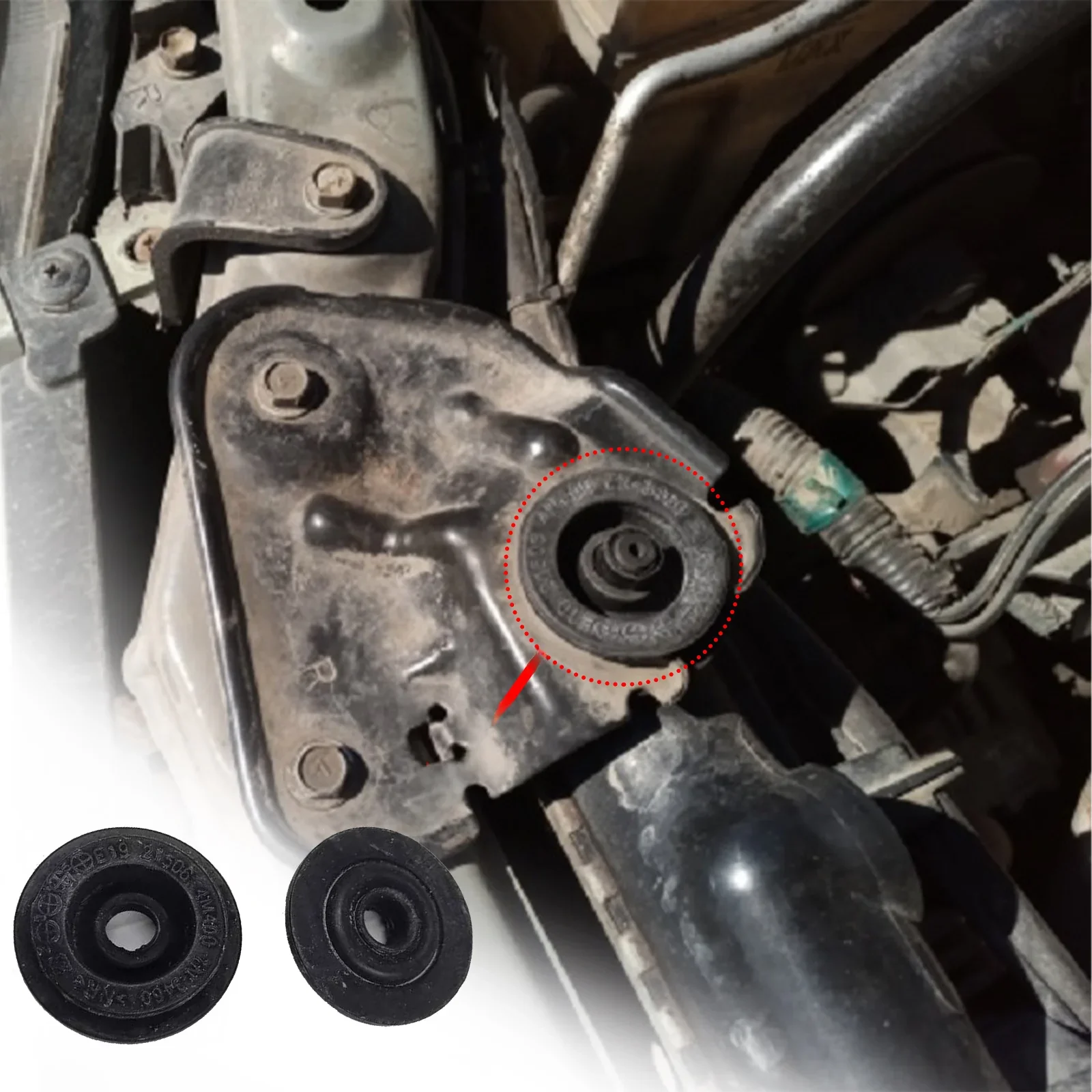 1 paire pour Nissan x-trail T30 T31 T32 Rogue S35 support de montage de bague de radiateur en caoutchouc NSB-048 21506-4M400 accessoires