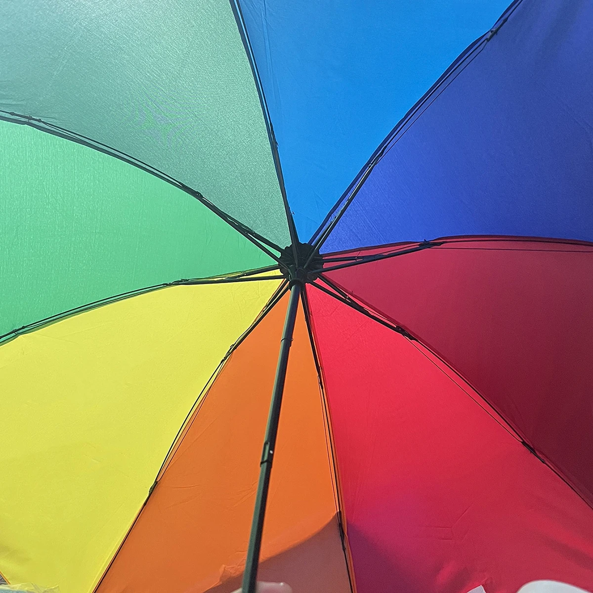 1pc Umbrella Advanced Sense Sunshade Umbrella Double Breathable Rainbow Umbrella Rain and Sunshine Triple Folding Umbrella