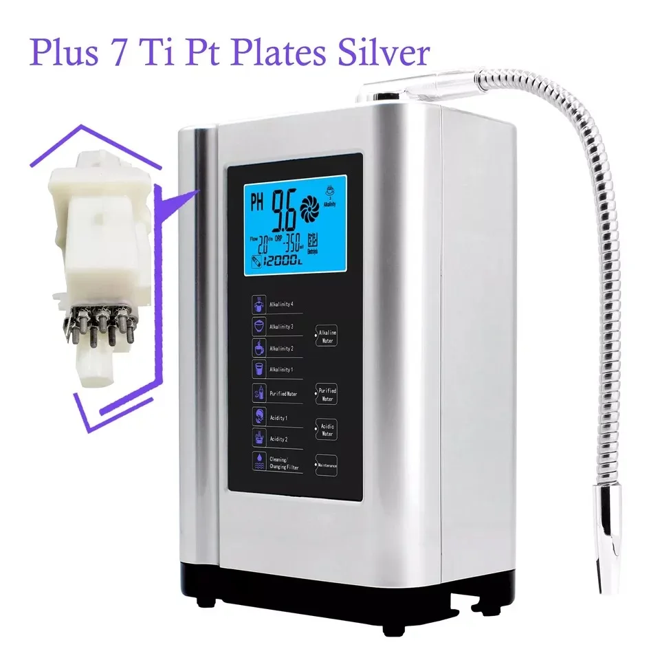 7plates Premium Alkaline Water Ionizer Machine pH 3.5-10.5 alkaline acid water filter purifier electrolysis Kangen Water Ionizer