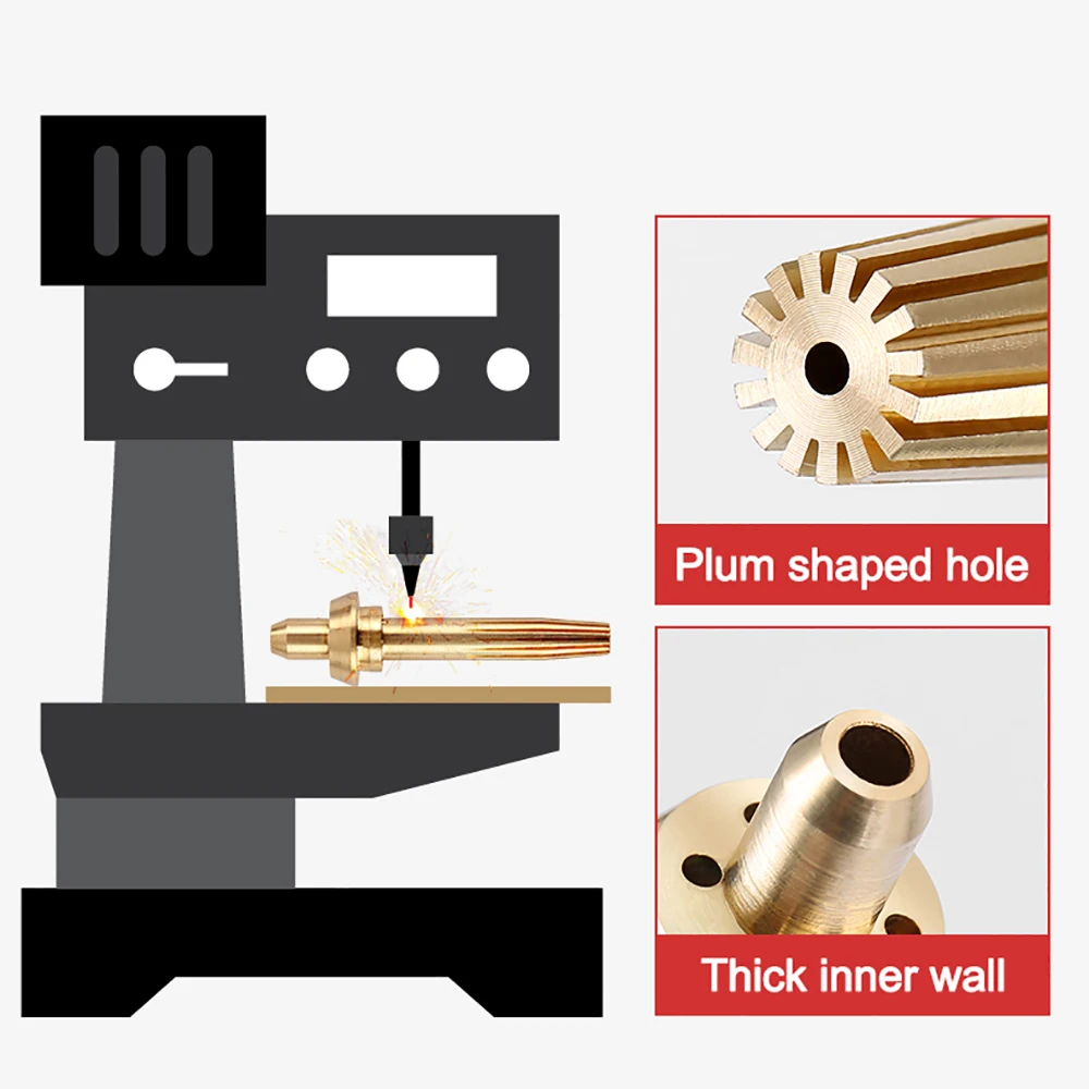 Stainless Steel Cutting Torch Tips 30 100 300 Propane Cutting Torch Split Nozzle Liquefied Petroleum Gas Cutting Torch Nozzle