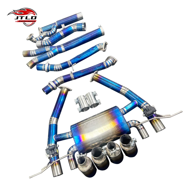 Titanium Single Equal Length Midpipes Valvetronic Catback for BMW G87 M2 With Valved Exhaust Catback Exhaust System Escapes Pipe