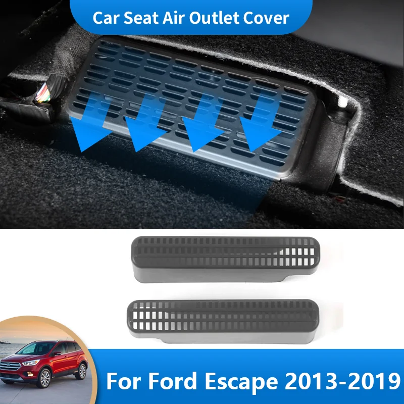 

Car Air Vent Cover Protector Under Seat Air Conditioner Duct Outlet Guards Accessories for Ford Escape Kuga MK3 2013~2019 2018