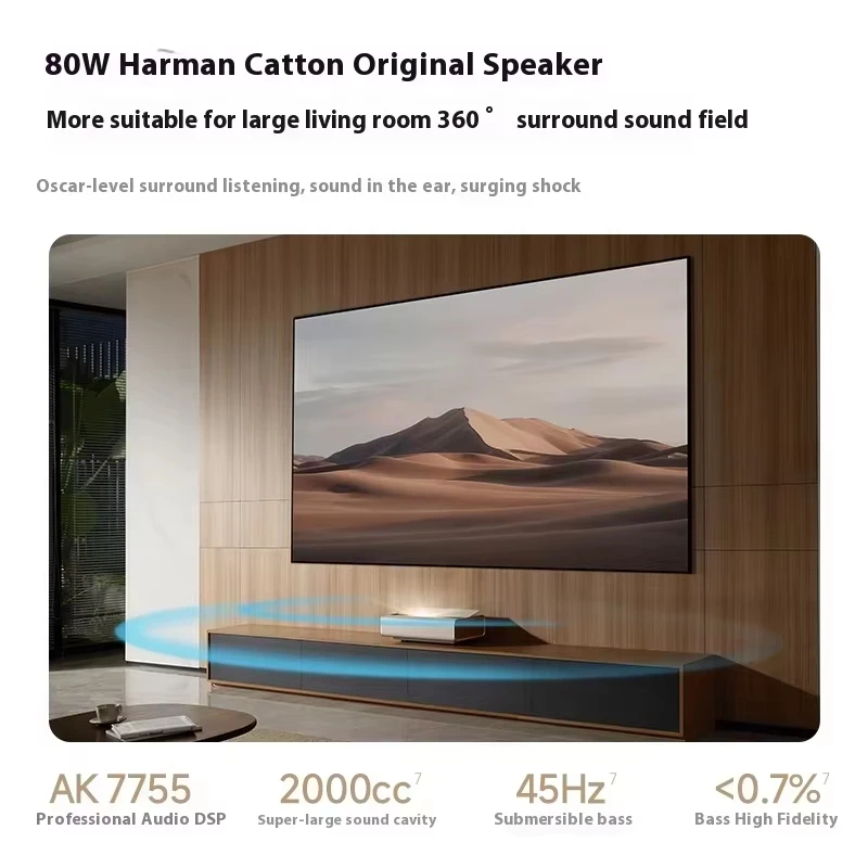 جهاز عرض ليزر XGIMI AURA 2 UST، Dolby Vision IMAX معزز 2300 ISO لومن للسينما المنزلية بشاشة 150 بوصة