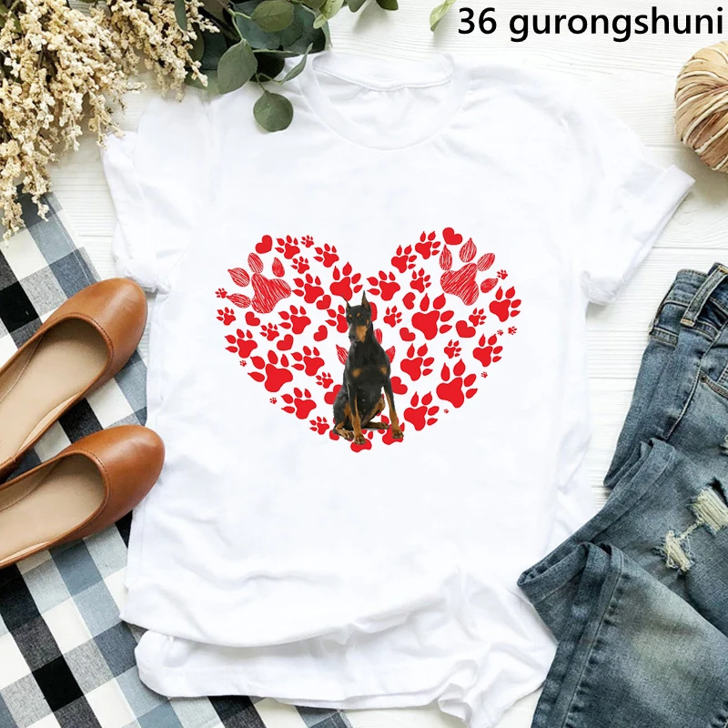 

Dachshunds/Corgi/Beagle Dog Dandelion Animal Print Tshirt Women Clothes 2022 Funny White T Shirt Femme Harajuku Shirt Tops