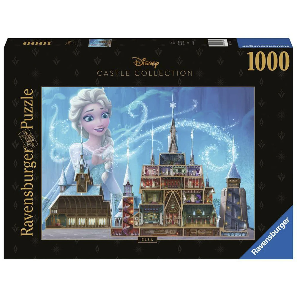 RAVENSBURGER PUZZLE DISNEY CASTLES: ELSA 1000 PIECES, 17333, original, toys, boys, girls, gifts, collector, store, new, games, family, puzzle