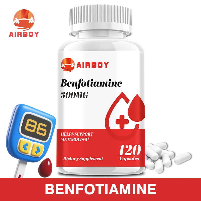 Benfotiamine - Helps Maintain Healthy Glucose Metabolism and Supports Nervous System Health - 120 Capsules