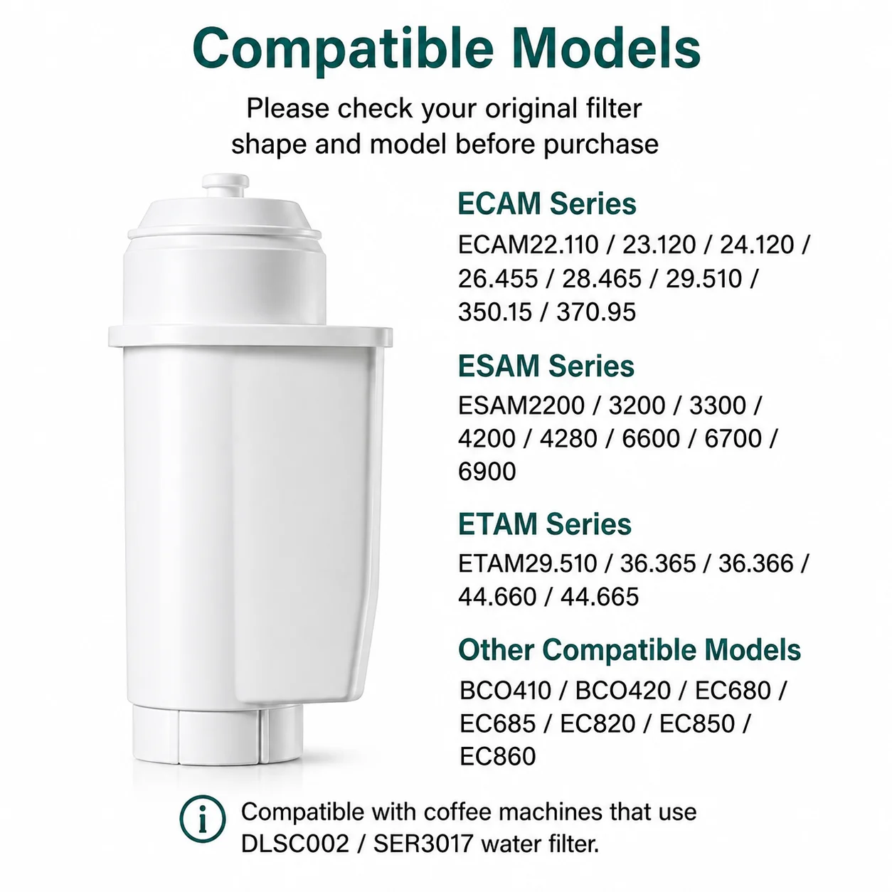Reimol 6 Stück Kaffeemaschinen-Wasserfilterpatronen, kompatibel mit Siemens EQ-Serie EQ3 EQ6 EQ9, Ersatzfilter für TZ70003, Bosch TCZ7003 TCZ7033 Automatische Kaffeemaschinen – Detail 4