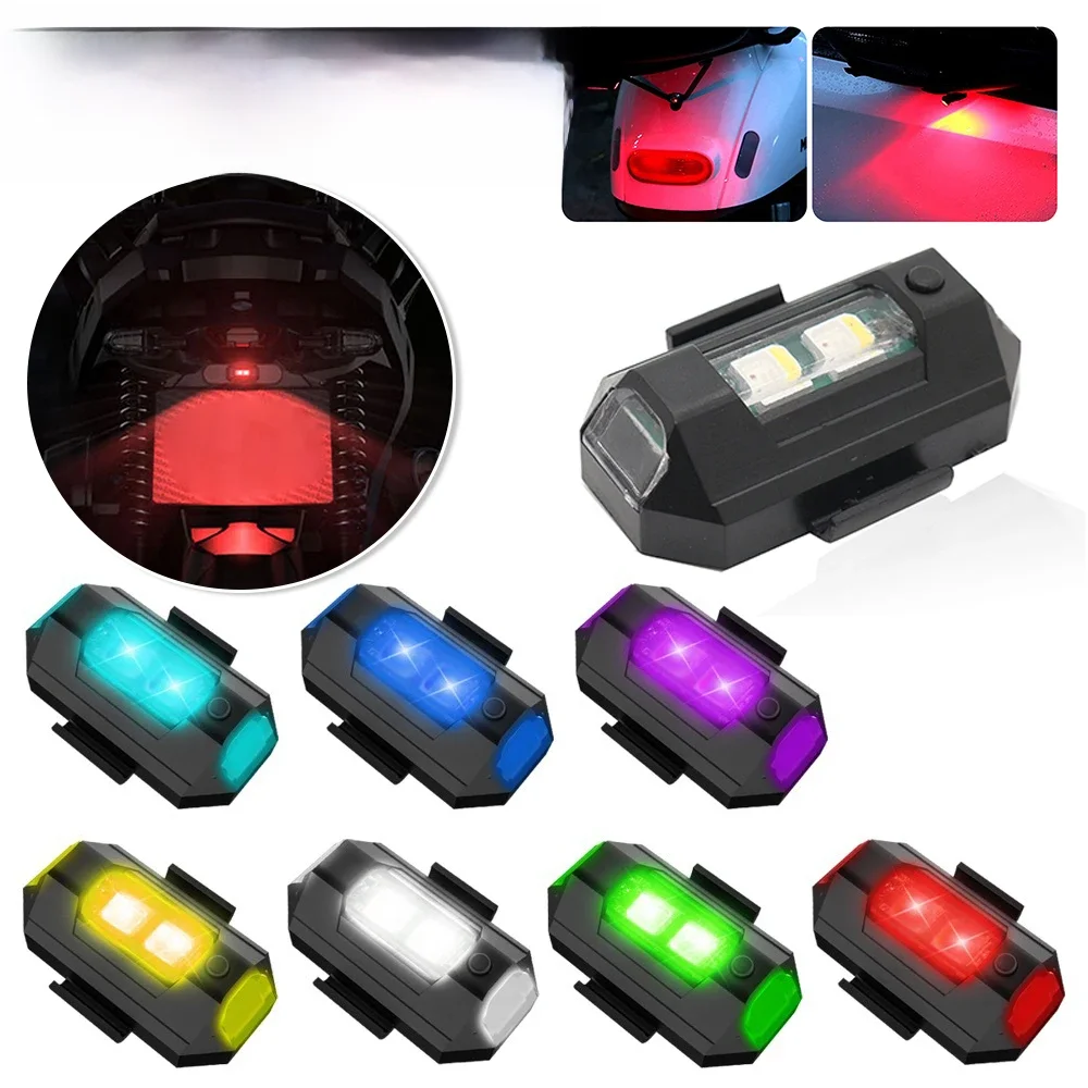AliExpress Shunmaii 1-4Pcs Universal 7 Colors Strobe Light Motorcycle RC Drone Bike Aircraft Night Flying Mini Flashing Warning Signal Light