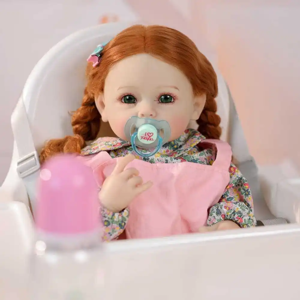 クローバレイ 22インチ クラシック リアルなリボーンドール 超キュート ソフトビニールドール 高品質おもちゃ ままごと人形 子供 クリスマスプレゼント
