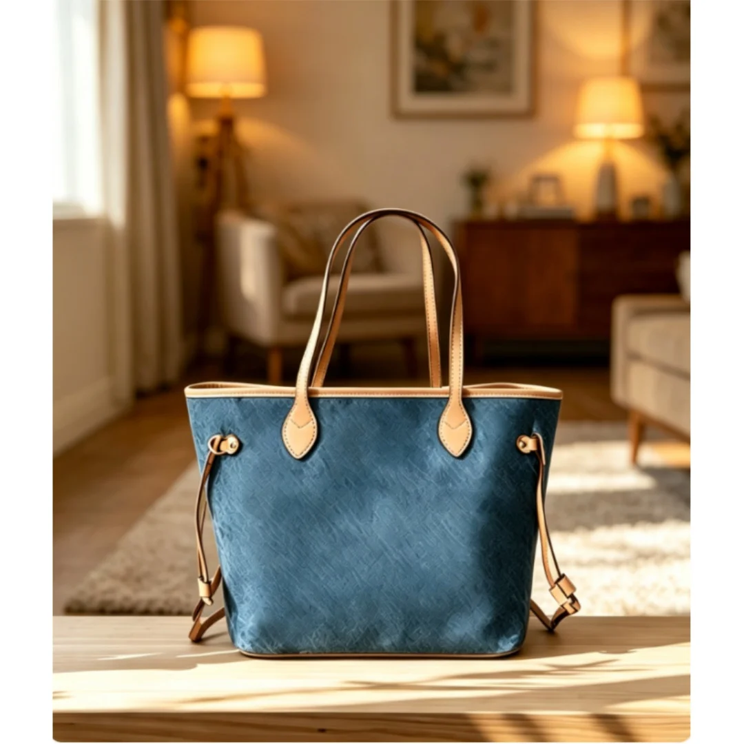 

New Size 31×28CM Ladies' Fashion Classic Large Capacity Denim Jeans Shopping Bag No Box