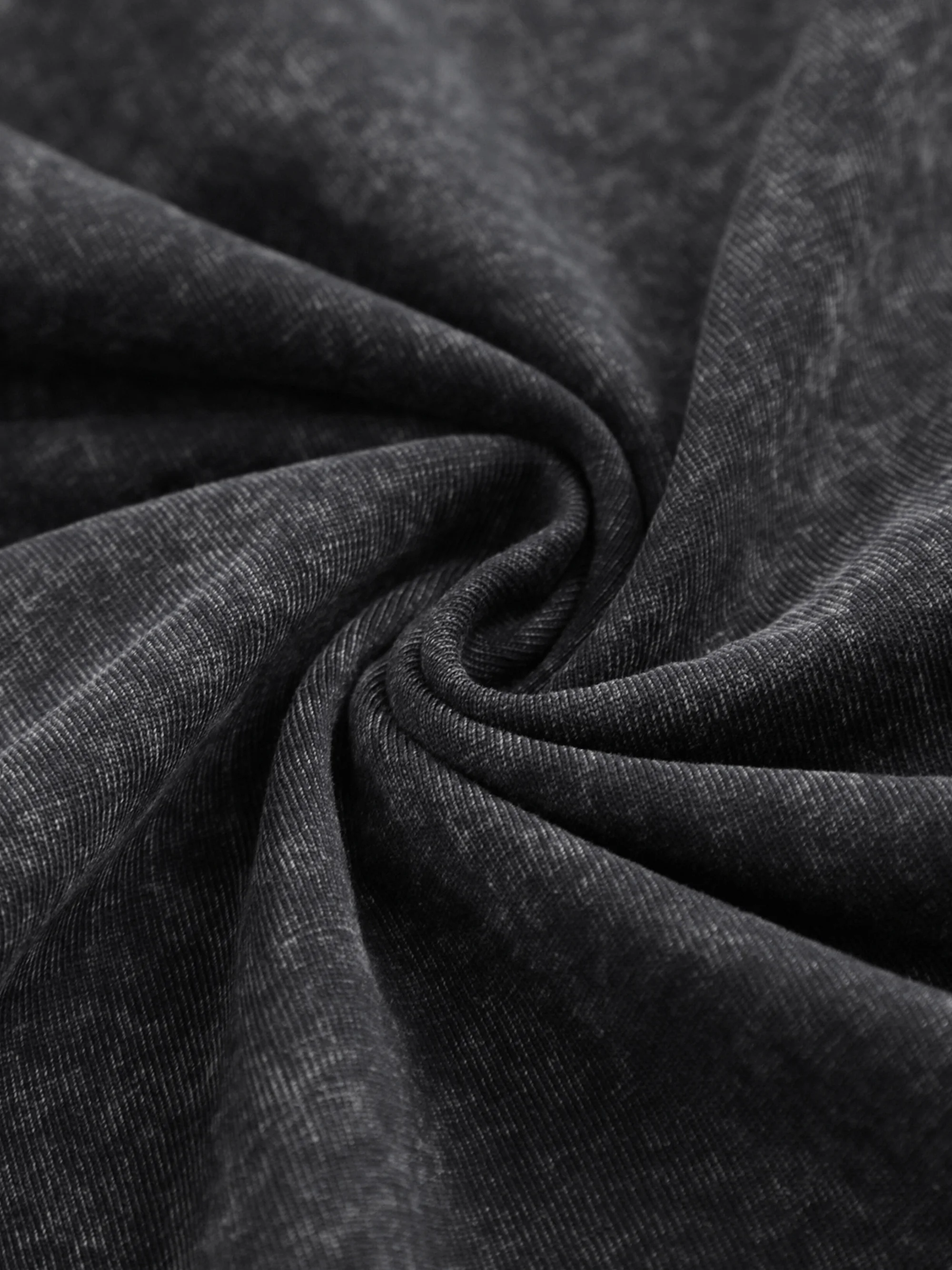 تي شيرت رجالي INSTANT HUMAN مطبوع أسود بأكمام قصيرة ورقبة مستديرة فضفاض صيفي 100% قطن حمض مغسول بلمسة نهائية لعيد الميلاد