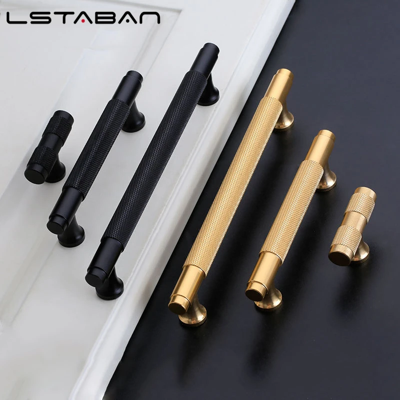 Modern Fashion Black Aluminum Alloy Furniture Door Handles Kitchen Cabinet Handles Cupboard Wardrobe Door Pulls Hardware