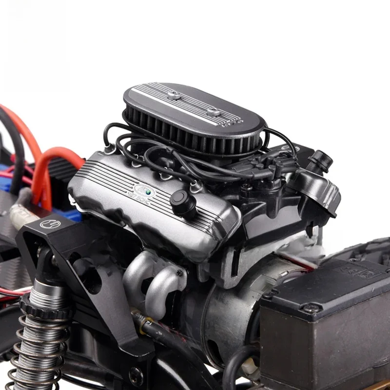 Do samochodu gąsienicowego 1/10 RC Traxxas TRX4 TRX6 G500 SCX10 D90 VS4 UpgradeClassic Symulowany silnik V8 F76 427 SOHC Wentylator chłodnicy — 2