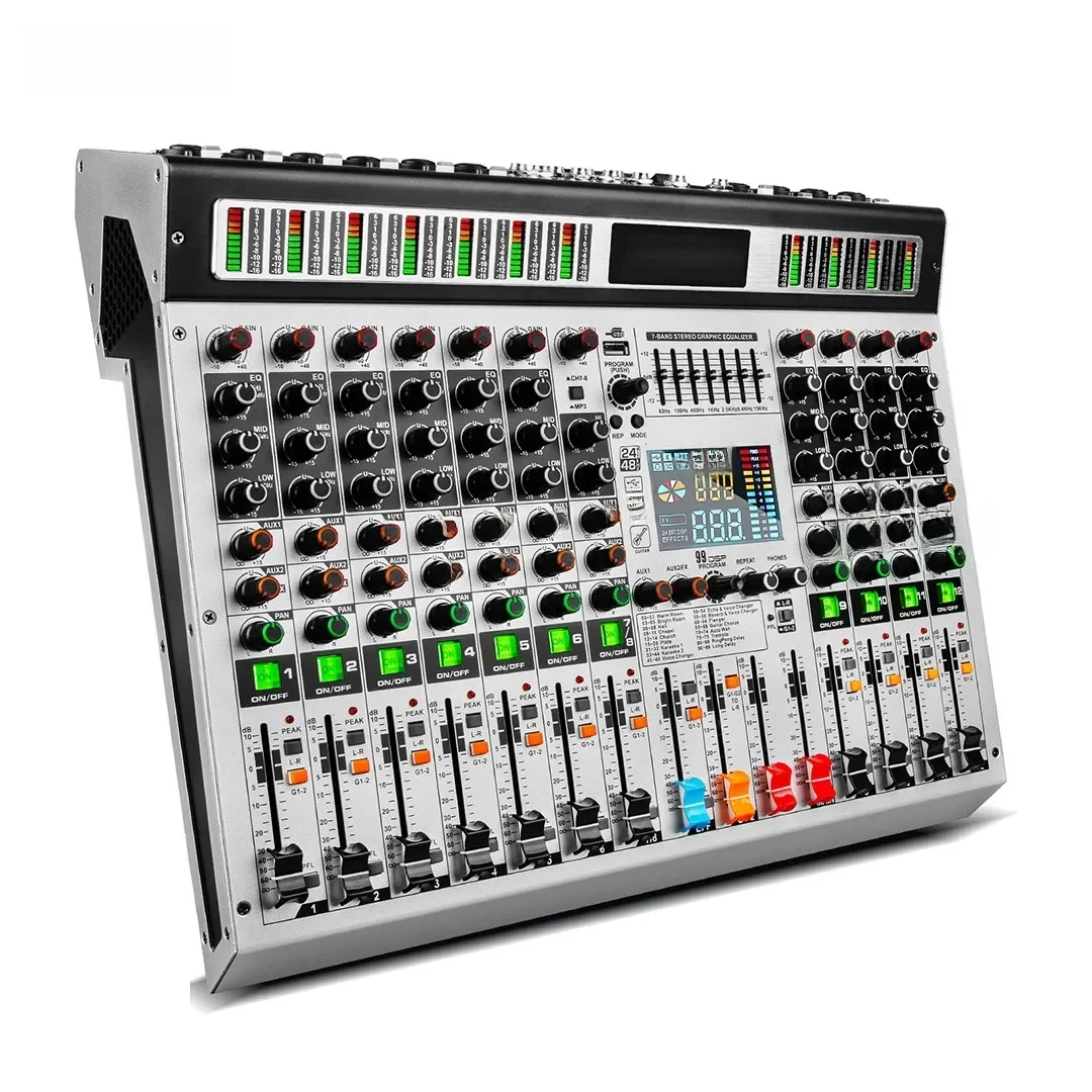 Mélangeur numérique 12 canaux 99 DSP, Console de mixage Audio professionnelle, mélangeur de son Soundcraft avec Bluetooth USB