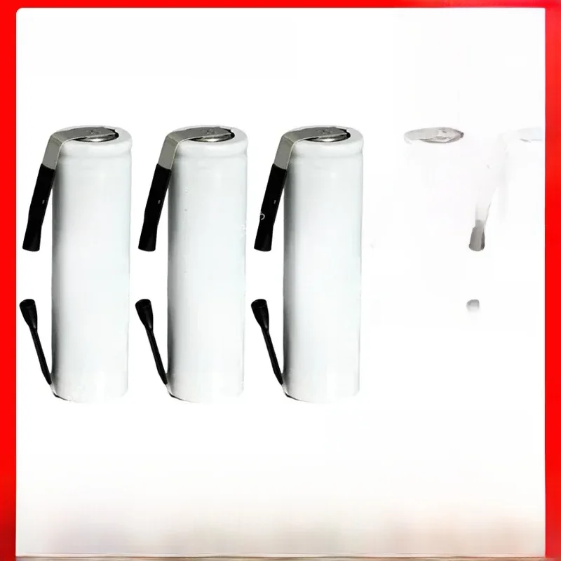 Batterie originale Panasonic AA 1.2V 1900mAh AA nickel hydrogène avec tampons à souder, utilisée pour les rasoirs électriques, les brosses à dents