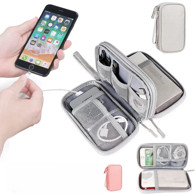 Meerlagige Digitale Accessoire Opbergtas Stofdichte Voeding Harde Schijf Beschermhoes Power Bank Datakabel Opbergtas - afbeelding 2