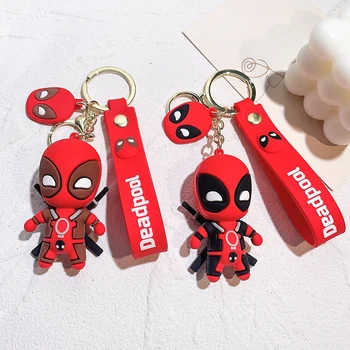 Marvel Cute Doll ciondolo Anime figure Deadpool Q Version Fashion zaino portachiavi coppia borsa portachiavi ciondolo regali di compleanno