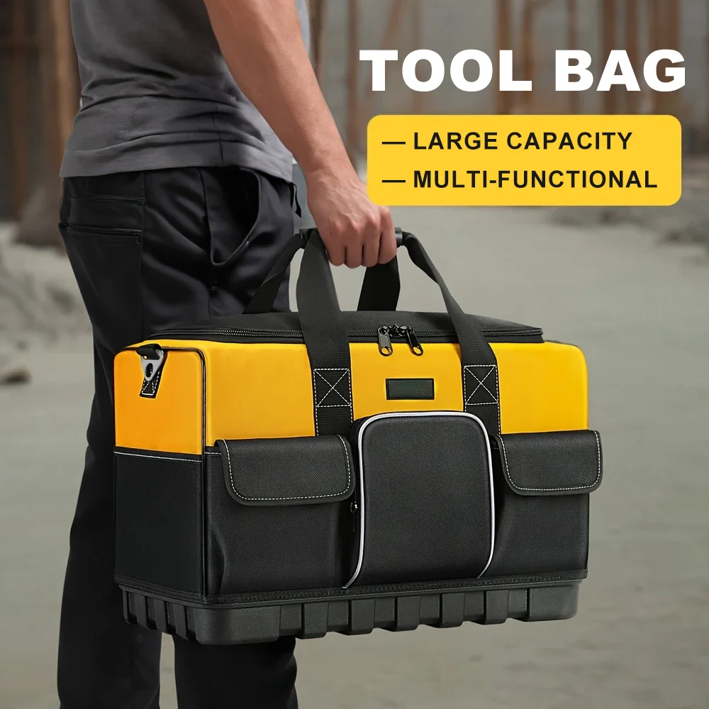 Thickened Oxford Cloth Hardware Tool Bag Large Capacity Waterproof And Wear-resistant Tool Work Bag with 8 Pockets Inside