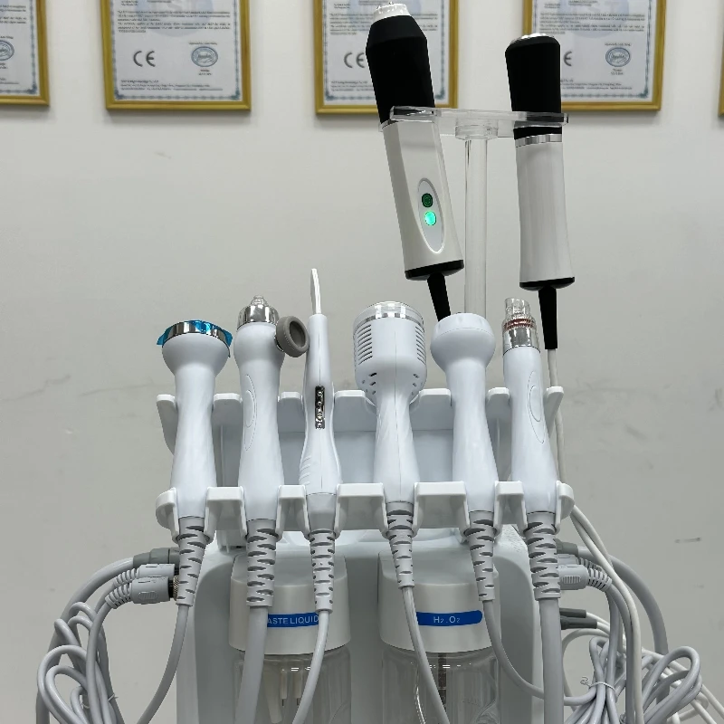 Microdermabrasion Aqua Peeling Hydro Oxyge Facial Diamond Dermabrasion Machine H2o2 with oxygeneo handles machine