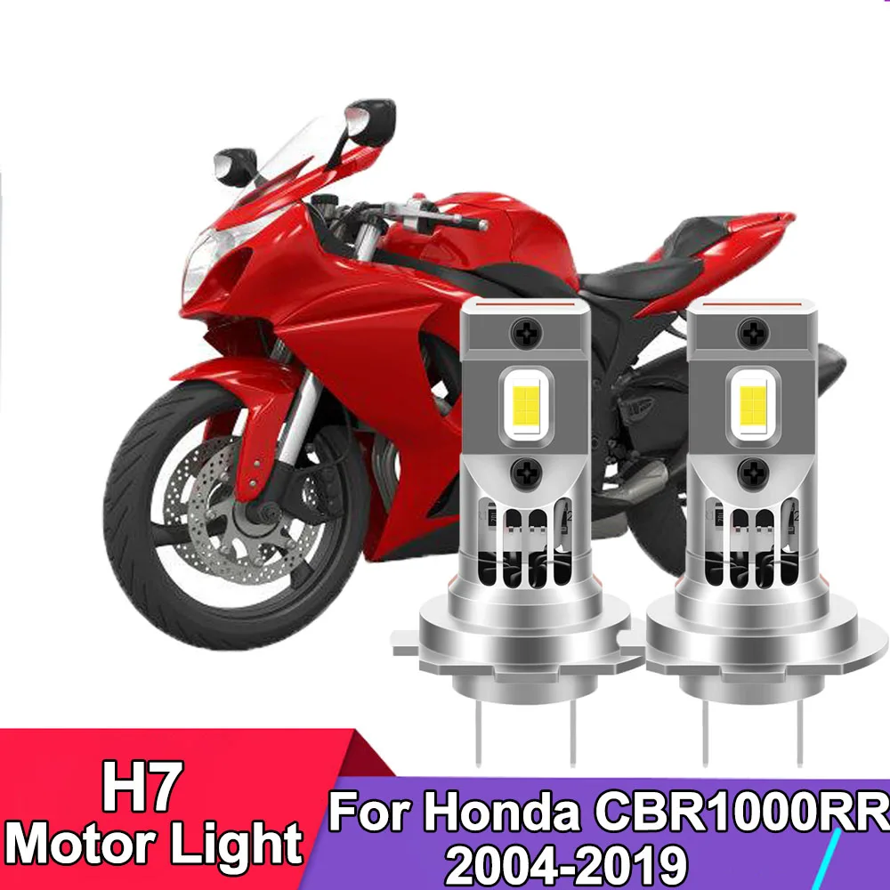 

H7 Motorcycle 120W White 20000lm LED Headlight Bulbs 6000k Canbus For Honda CBR1000RR 2004-2019 MotorLight