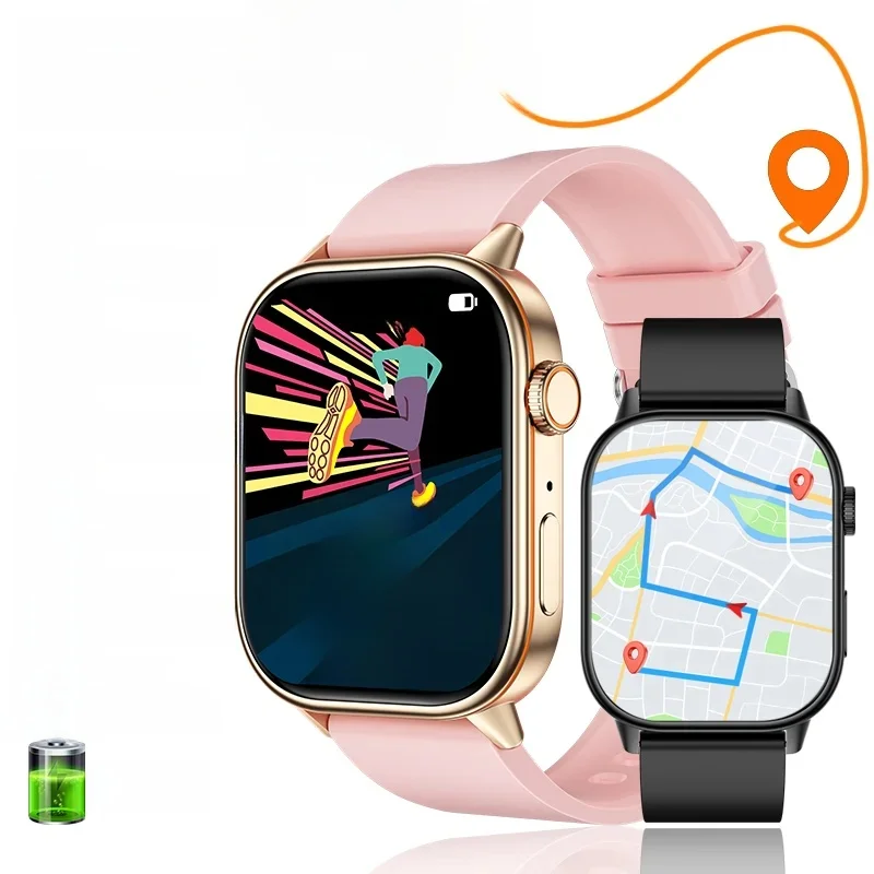LIGE 2026 Für Android IOS GPS Smartwatch Damen 2,01" HD-Bildschirm Herzfrequenz Bluetooth-Anruf Kompass IP68 Wasserdicht Herren Smartwatch