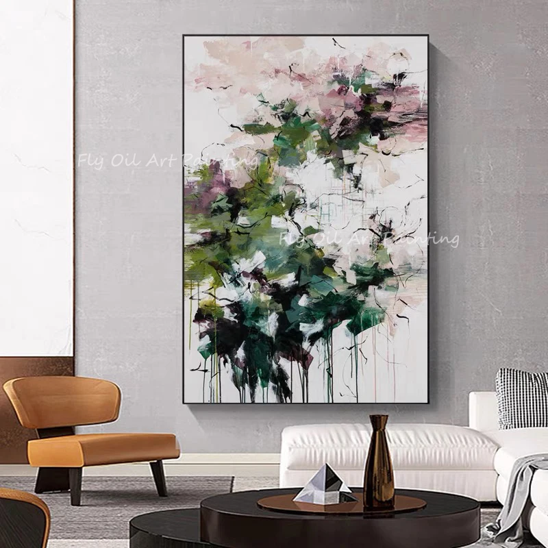 

Colorful Flower Tree Landscape Picture Art Abstract 100% Hand Painted Oil Paintings Wall Decor For Home Artwork As A Gift