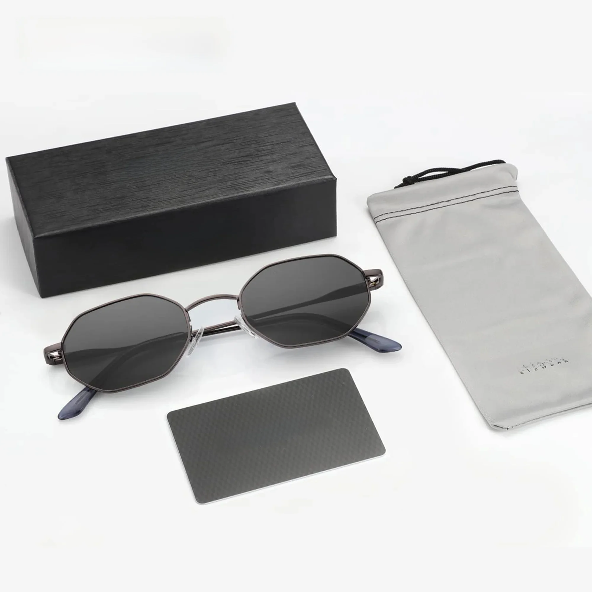 Okulary przeciwsłoneczne ZENOTTIC Retro Small Polygon Polarized Damskie Metalowe UV400 Męskie Antyrefleksyjne Okulary UV400 Do Jazdy Samochodem — zdjęcie 2
