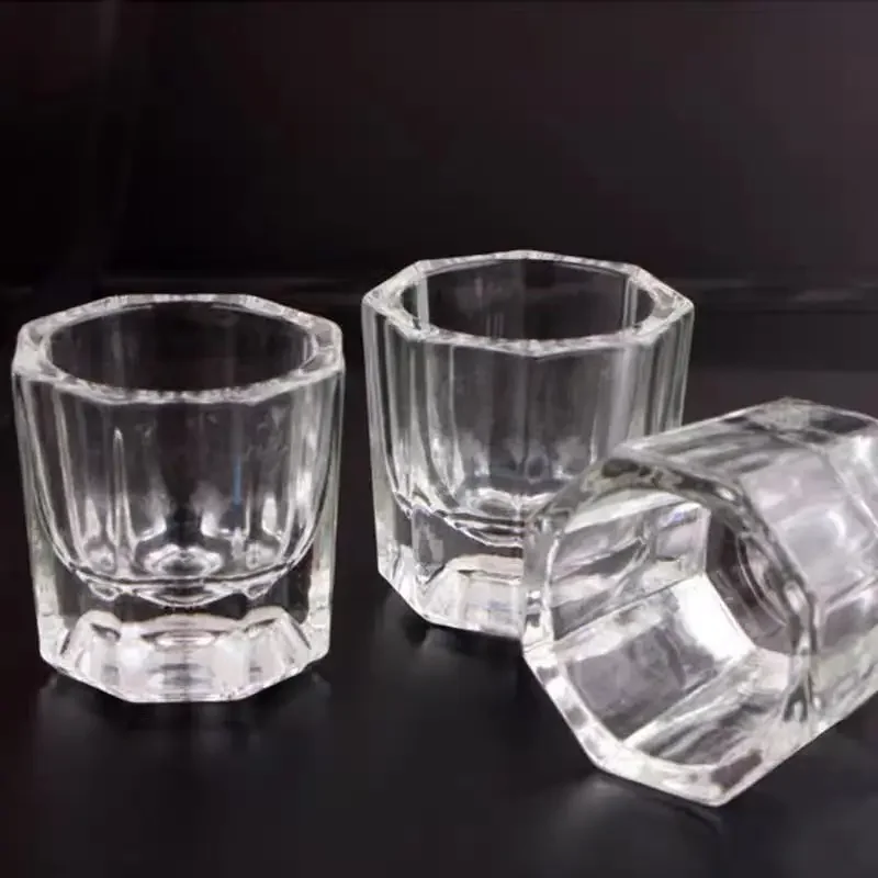 1 szt Nail Art Acrylic Liquid Powder Dappen Dish Glass Crystal Cup Glassware Tools For Nail Art Acrylic Powder Liquid Holder — zdjęcie 2