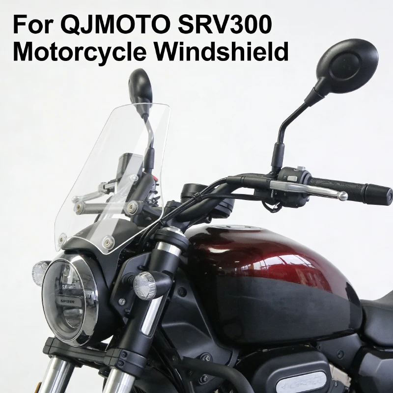

For QJMOTO SRV300 Motorcycle windshield With Stand Deflector Increase Height Sun Visor Chest Protector Modification Accessories