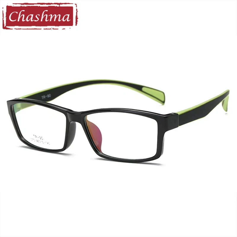 Chashma Brand Light TR 90 Eyewear Optical Glasses Frames Women Black Eye Glasses Flexible Sport Stylish Eyeglasses Mens 17 g