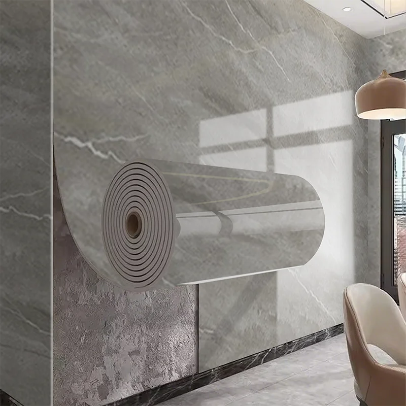Marmor Selbstklebendes Papier PVC Wasserdichte Tapete Schlafzimmer Wohnzimmer TV-Hintergrund Wanddekoration Wandaufkleber