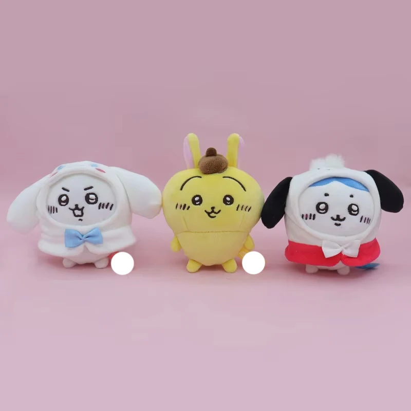 

Japanese Anime jiyi Cosplay Plush Keychain Cute Usagi Hachiware jiyi Dog & Rabbit Costume Bag Charm Pendant