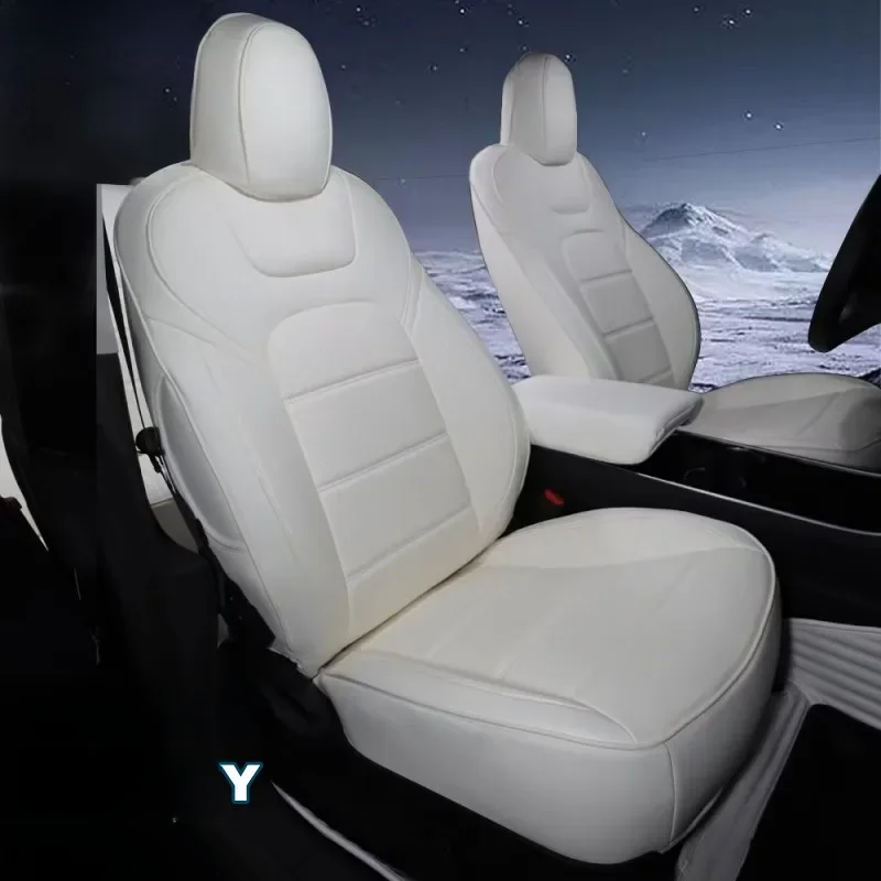 Autostoelhoezen van Nappa leder voor Tesla Model 3 Y 2017 - 2025, volledige omhulling, fabrieksgroothandelsprijs, interieur accessoires - afbeelding 2