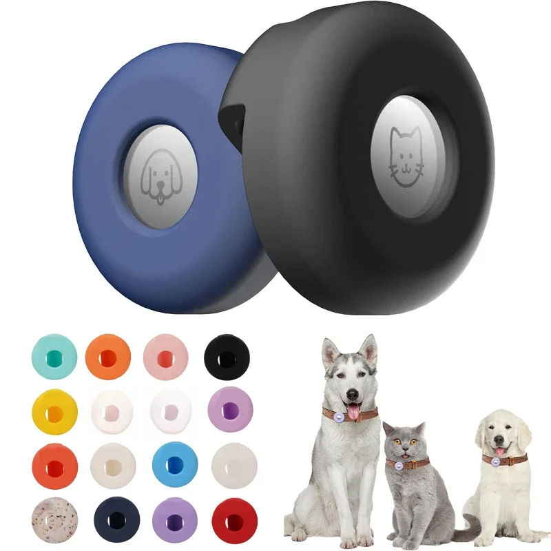 Silikon Airtag Fall für Apple Katze Hund Kragen Clip Abdeckung Pet Anti-verlust Locator Tracker