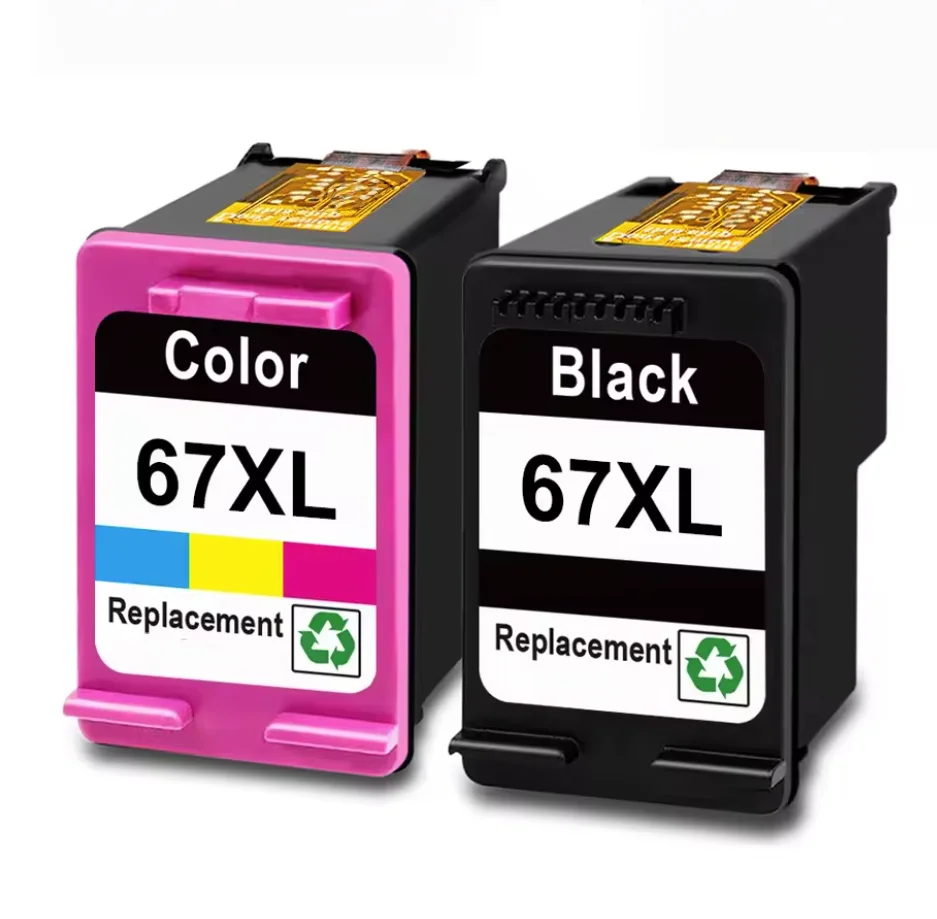 

Высокое качество 67XL Премиум черный восстановленный цветной картридж для HP67 для принтера HP Envy 6000 DeskJet 1255 2700