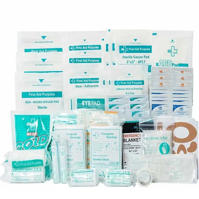 Recharge de trousse de premiers secours 188 pièces-fournitures de remplacement supplémentaires, paquet de fournitures de restock emballées en vrac