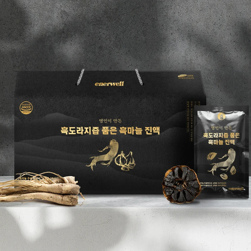 [Special] 3 boxes of Enerwell Black Garlic Inchus (70ml x 105 whole) black Garlic Juice Health Tea Seal Chuseok Christmas Parents Gift Set