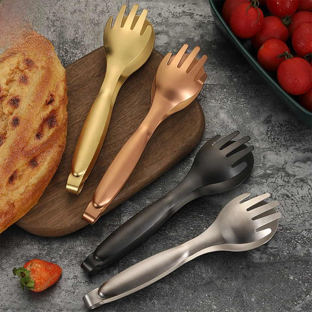 Pinces alimentaires en acier inoxydable, pour salade de viande, pain, accessoires de cuisine pour Barbecue, Clip antidérapant, outils de cuisine, nouveau